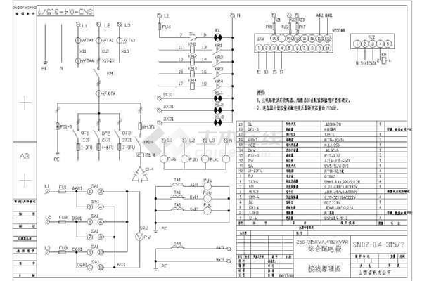 综合配电箱接线图